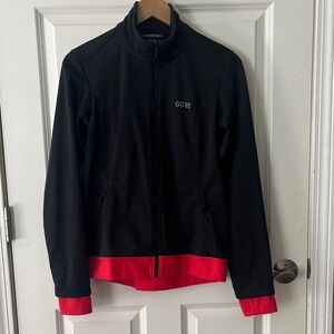 GORE-TEX Women's Windstopper Black, Red Trim Performance Jacket Sz large